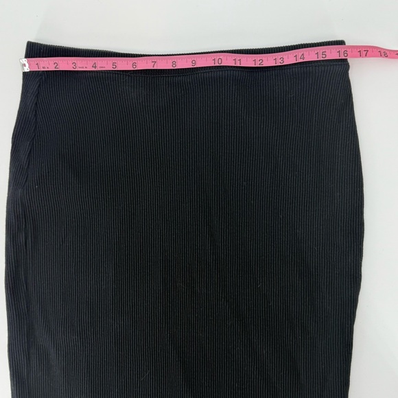 Eloquii Black Ribbed Knit Pencil Skirt Size 18/20 Stretch Pull On - Picture 4 of 6